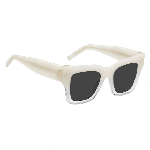 BOSS- Square Shaded Ivory Grey Sunglasses 1386/S - Picture 5 of 10